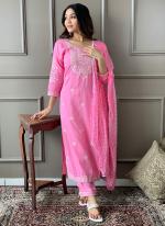 Rayon Pink Festival Wear Embroidery Work Readymade Salwar Suit